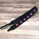 Custom Carlino Pink Star Guitar Strap
